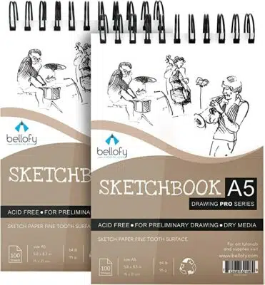 200 Sheets (2-Pack) 9 x 12 Inch Smooth Sketchpad