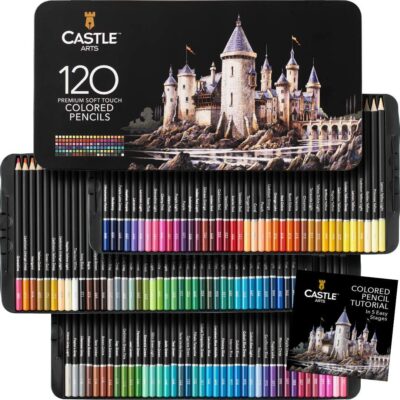 Castle Art Supplies 120 Colored Pencils Set. Pens & pencils for designers