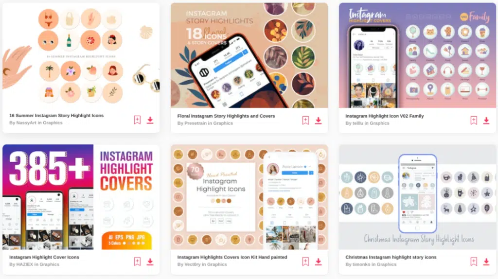Instagram Highlight Cover, Icons, Social, Objects ft. instagram & story -  Envato Elements