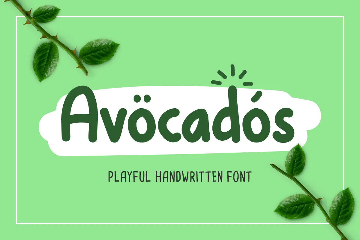 best cute fonts - avocado