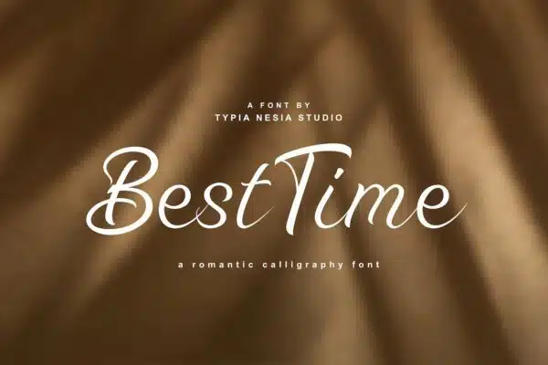 Best Time Script- best fonts for logos
