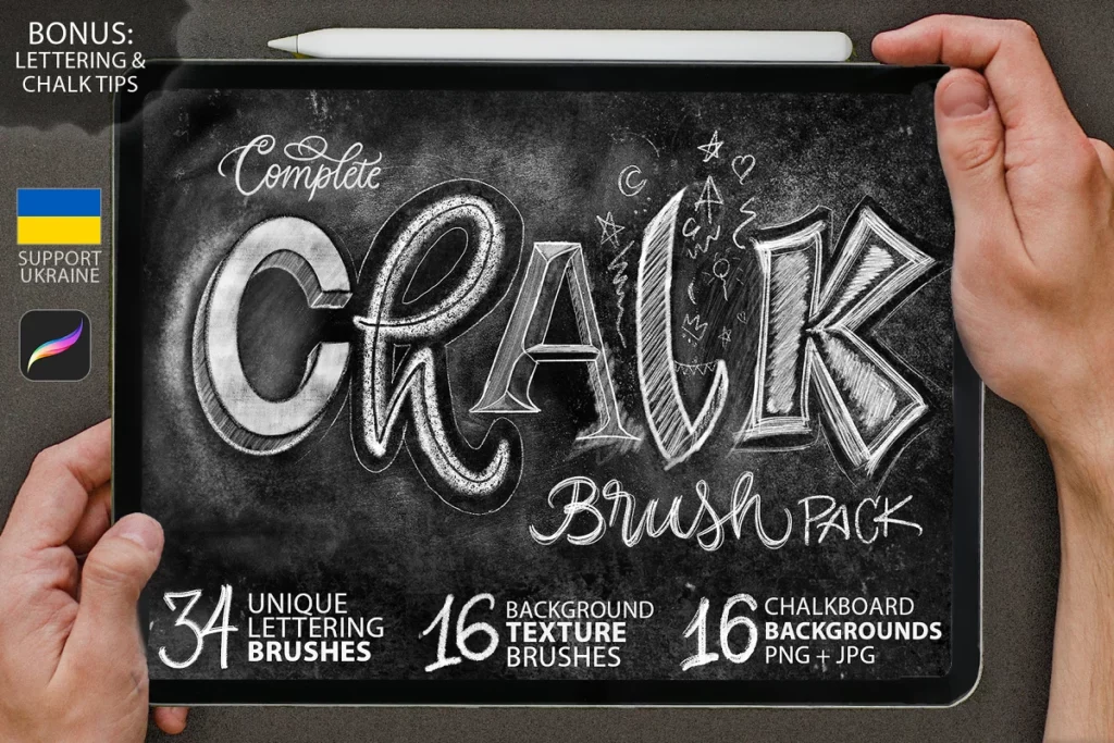 Chalk Brushes & Backgrounds Pack