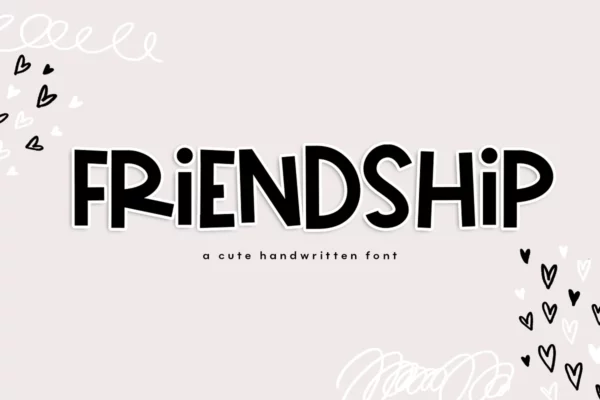 Friendship - A Cute Handwritten Font