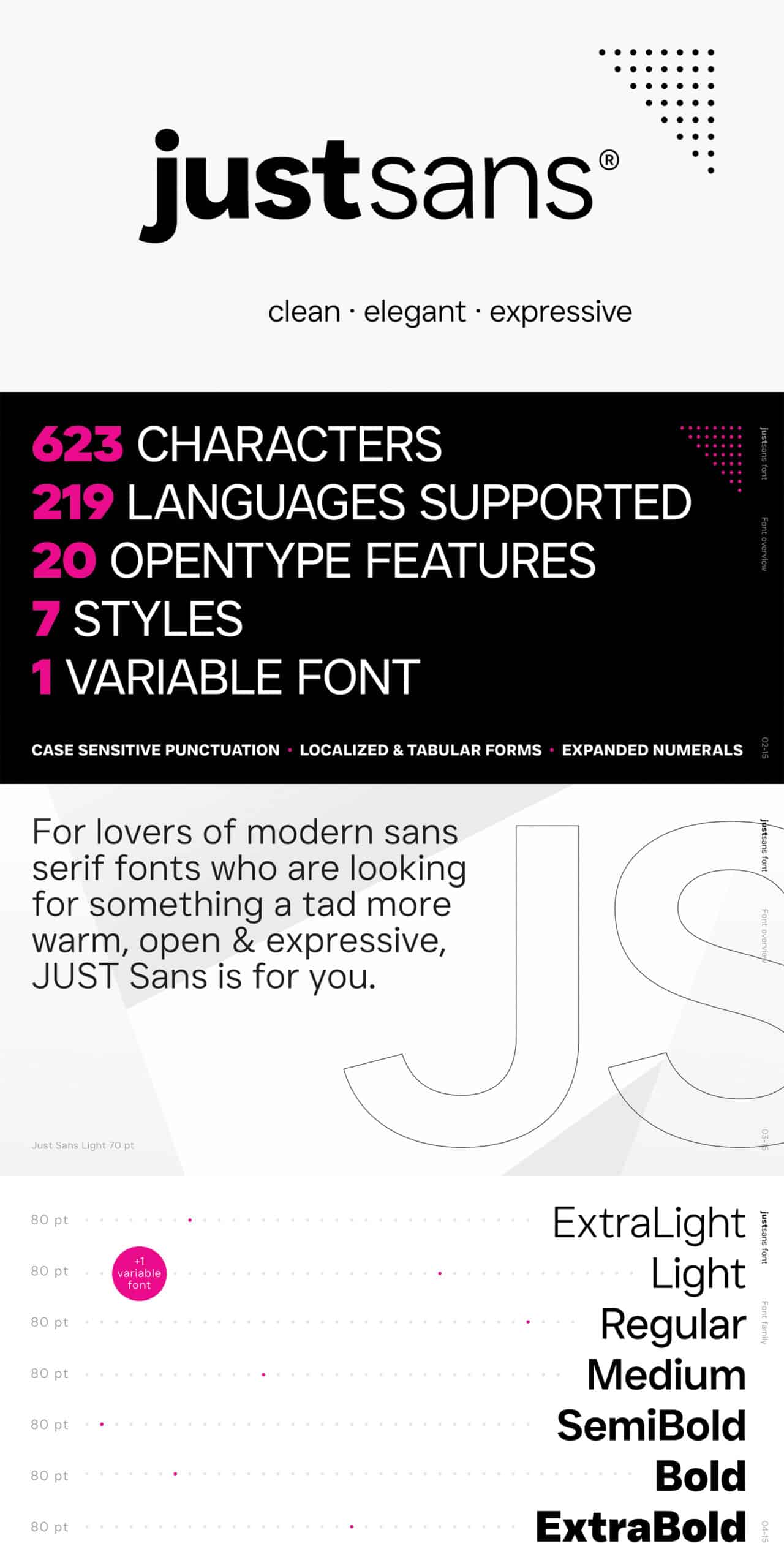 Just Sans® Clean Modern Minimal Geometric Typeface - FREE FONT
