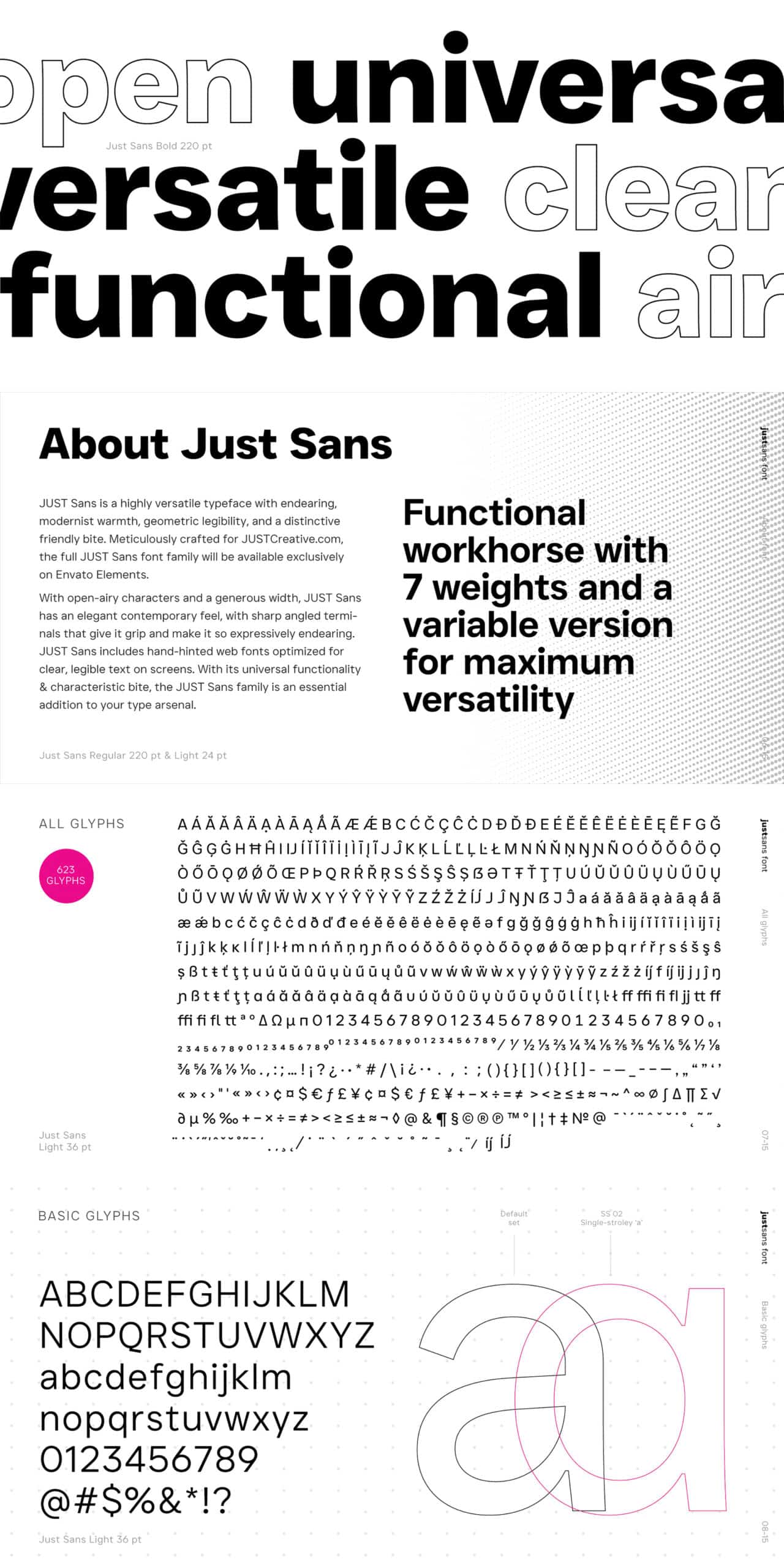 Just Sans® Clean Modern Minimal Geometric Typeface - FREE FONT