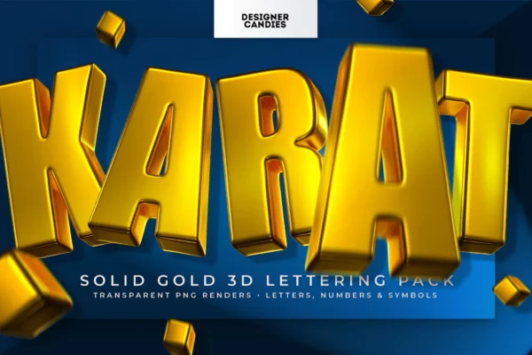 Karat ~ 3D Gold Lettering Pack