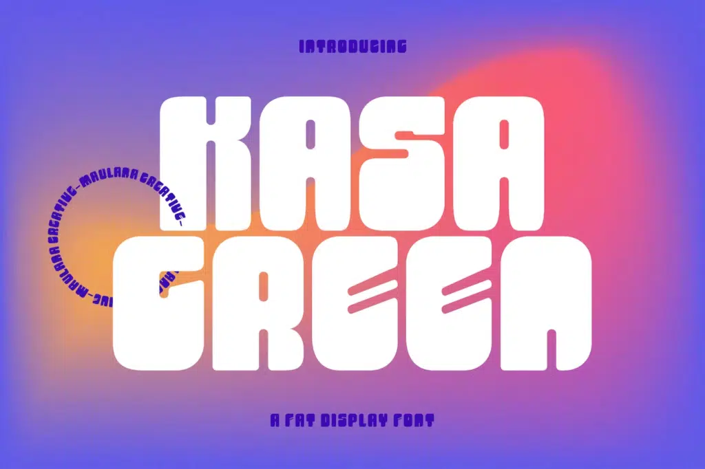 Kasa Green Fat Display Font