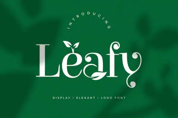 Leafy- best fonts for logos