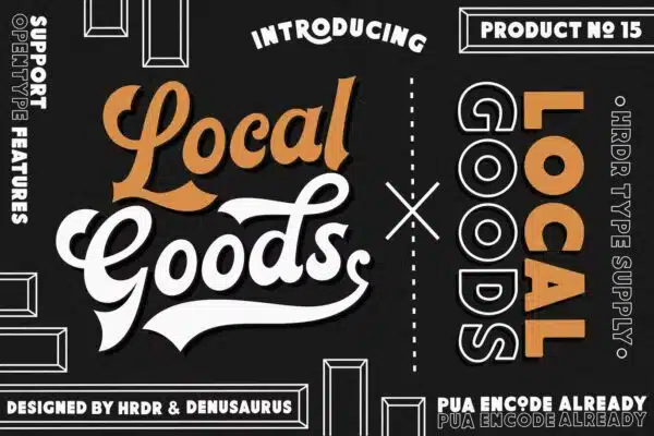 Local Goods- best fonts for logos