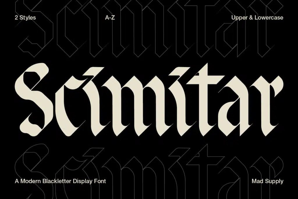 Scimitar Blackletter Display Font