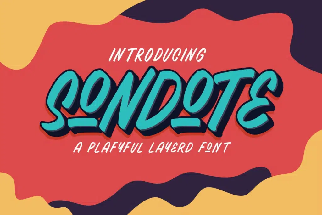 Sondote Playful Extrude font