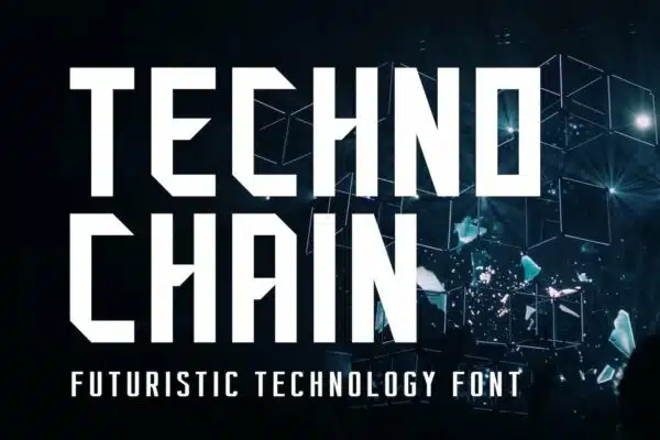 Techno Chain Futuristic Technology Font- best fonts for logos