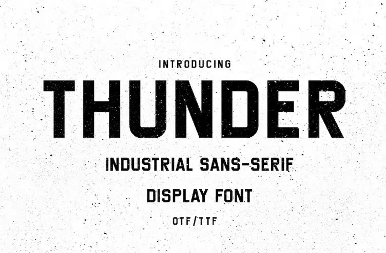 Thunder - Industrial Typeface