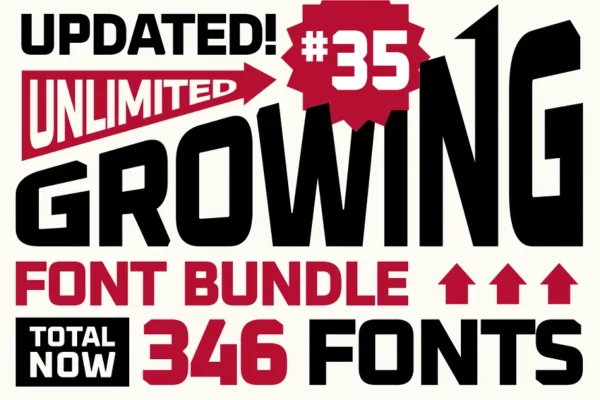 Unlimited Growing Font Bundles!