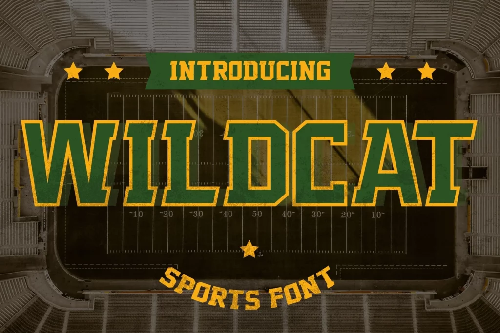 Wildcat – Varsity Sport Typeface
