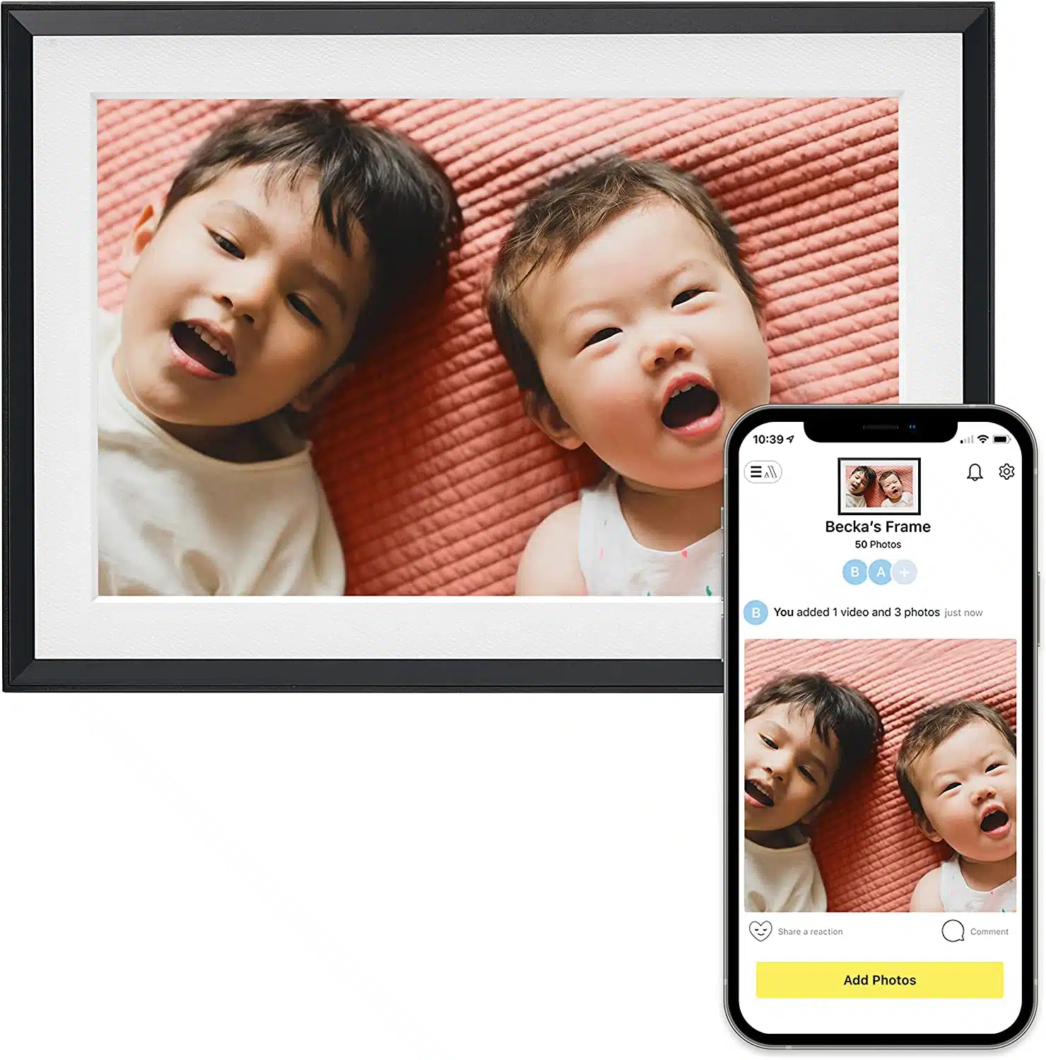 Skylight Digital Picture Frame: WiFi Enabled with Load from Phone  Capability, Touch Screen Digital Photo Frame Display - Customizable Gift  for Friends