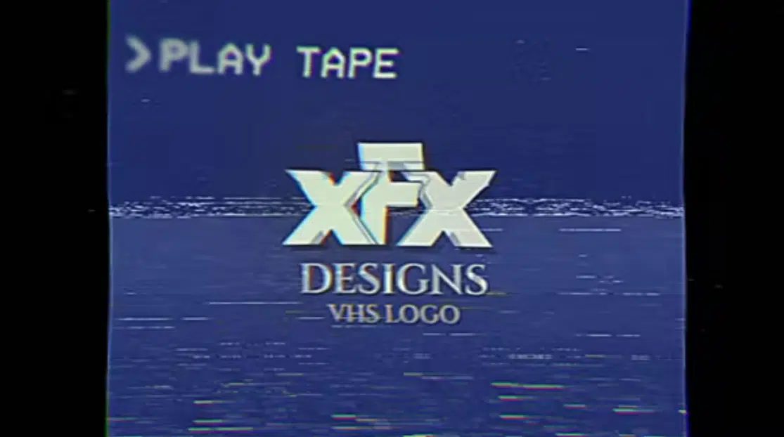 Damaged VHS Tape Logo Intro-Best VHS Effects for After Effects