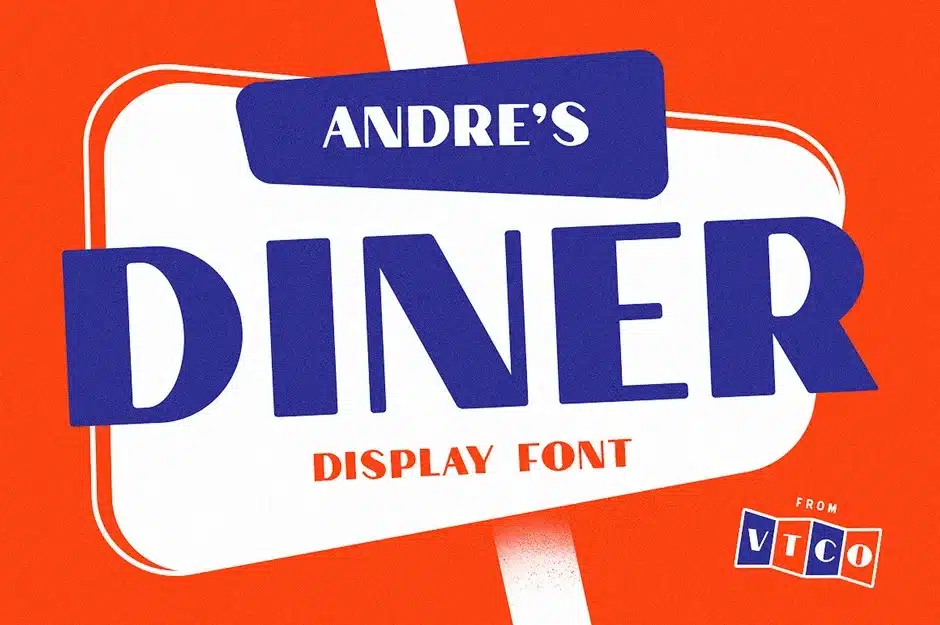 Andre’s Diner Display Font