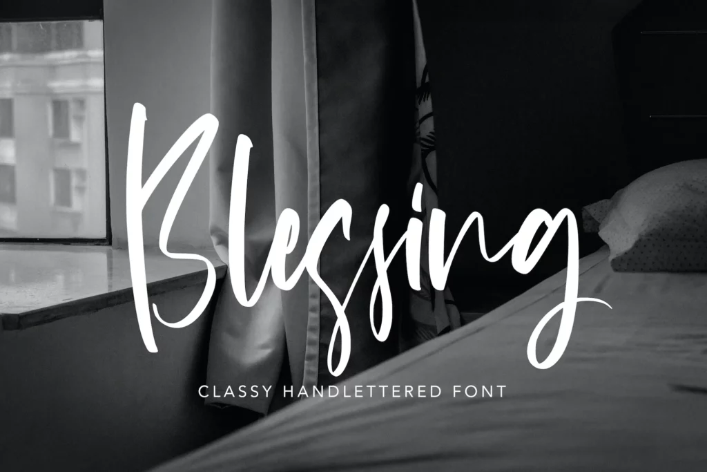 Blessing - Classy Handlettered Font