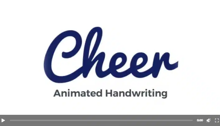 Cheer - Animated Handwriting Typeface - Handwriting Templates for After effects