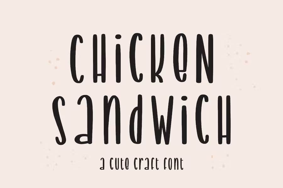 Chicken Sandwich - Cute Craft Font