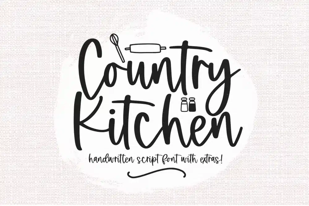 Country Kitchen – Handwritten Script Font With Extras