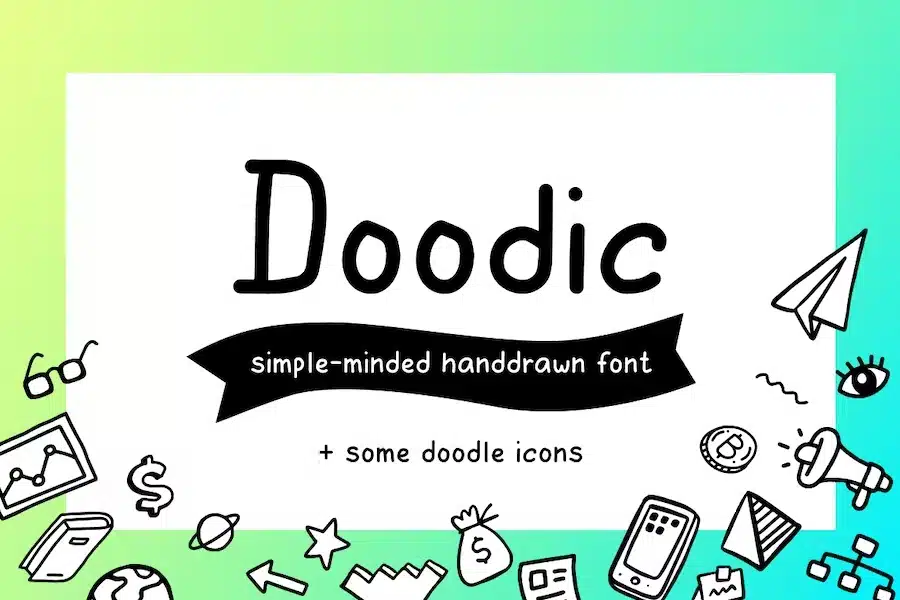 Doodic- font with doodle icons