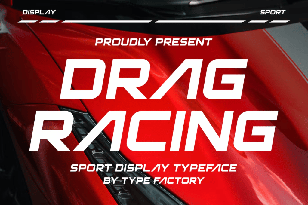 Drag Racing - Sport Display Typeface