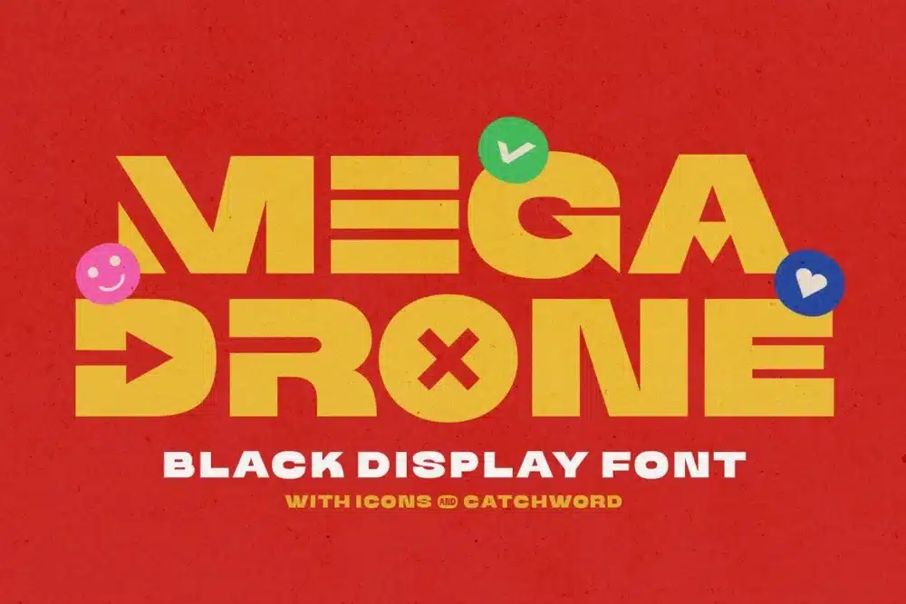 Mega Drone – Black Display Font