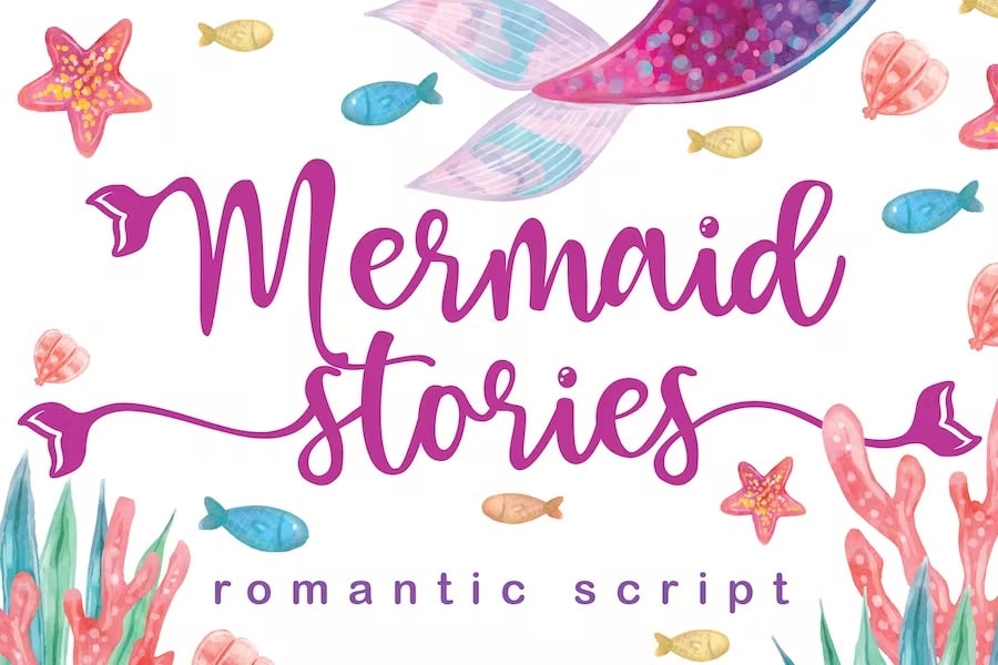 Mermaid Stories Crafting Font