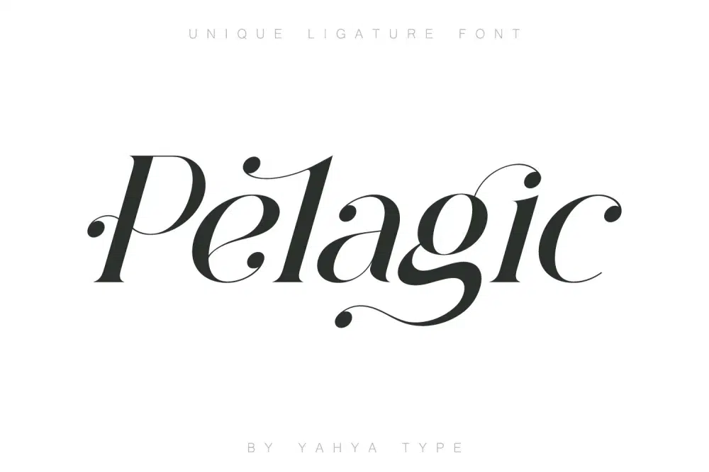 Pelagic Bird – Unique Ligature Font