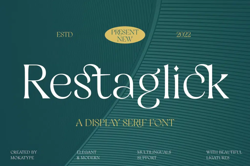 Restaglick - Elegant Ligatures Serif