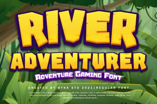 River Adventurer - Block Font