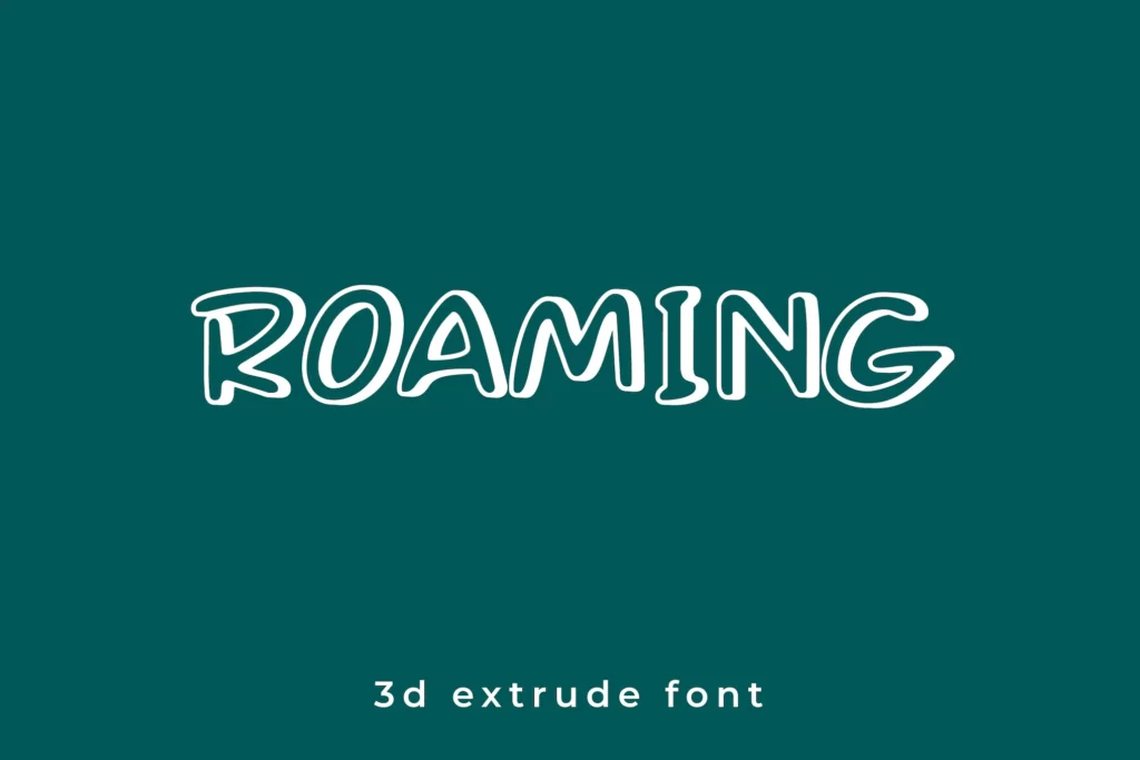 Roaming - 3D Font