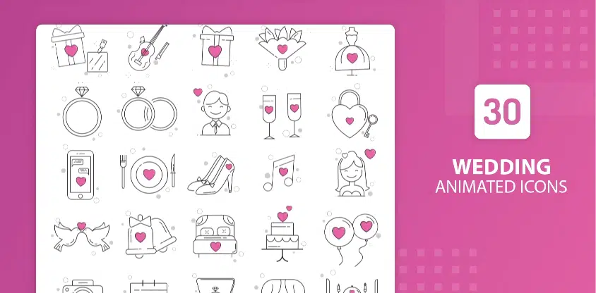 Wedding Animated Icons | After Effects- After effects wedding templates