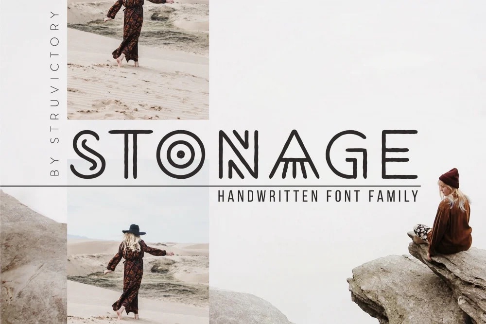 Stonage – Handwritten Font Family