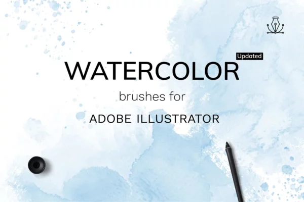 Watercolor brushes for Illustrator
