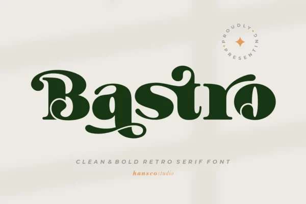 Bastro - Retro Bold Fonts | image credit: Creative Market