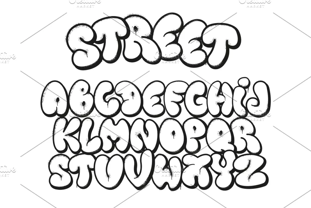 Bubble graffiti font