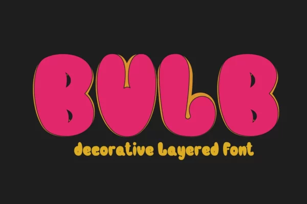 Bulb Layered Font