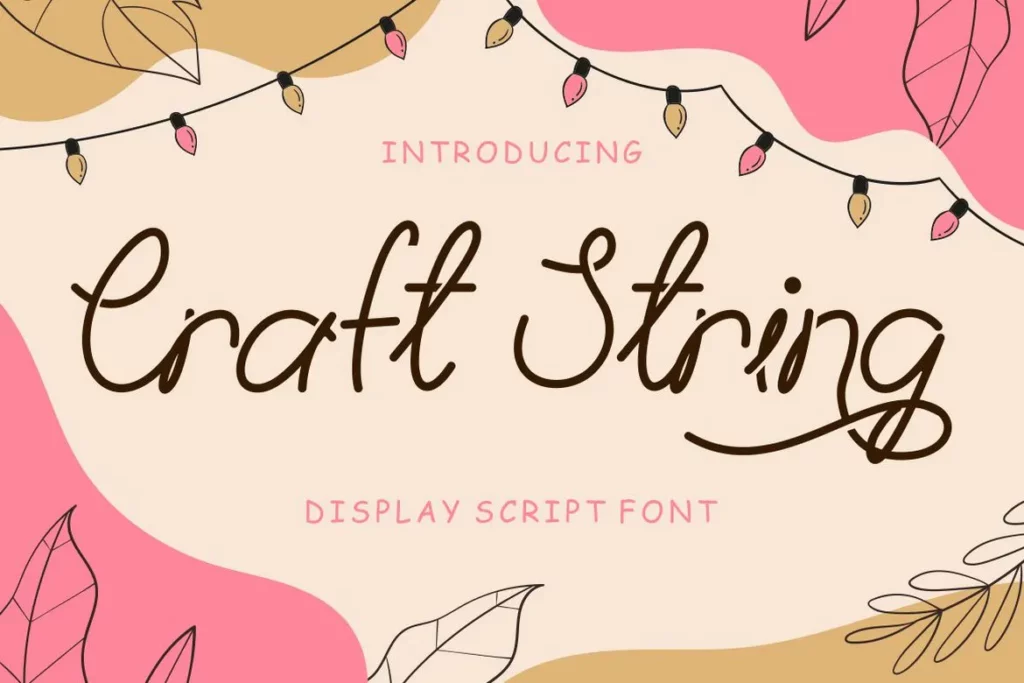Craft String - Display Script Font