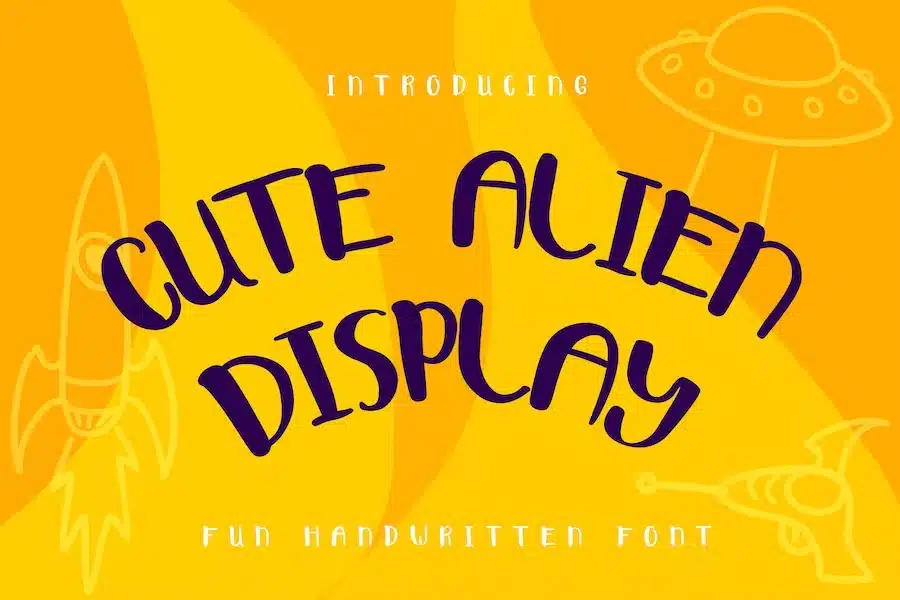 Cute Alien Display Font