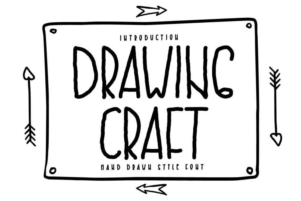Drawing Craft - Cute Drawing Display Font