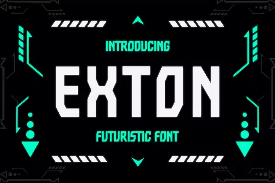 Exton - Sharp Futuristic Font
