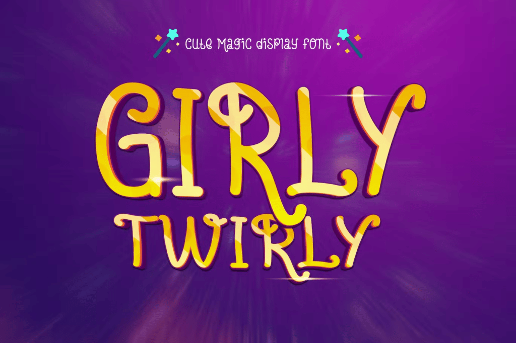 Girly Twirly – Cute Magic Display Font