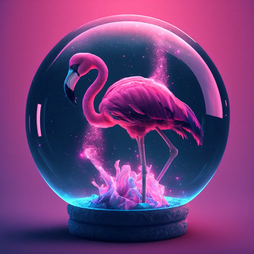 Flamingo Art created using MidJourney. Credits: Jacob Cass