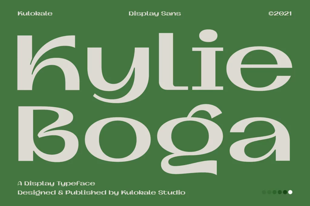 Kylie Boga Unique Display Sans Font