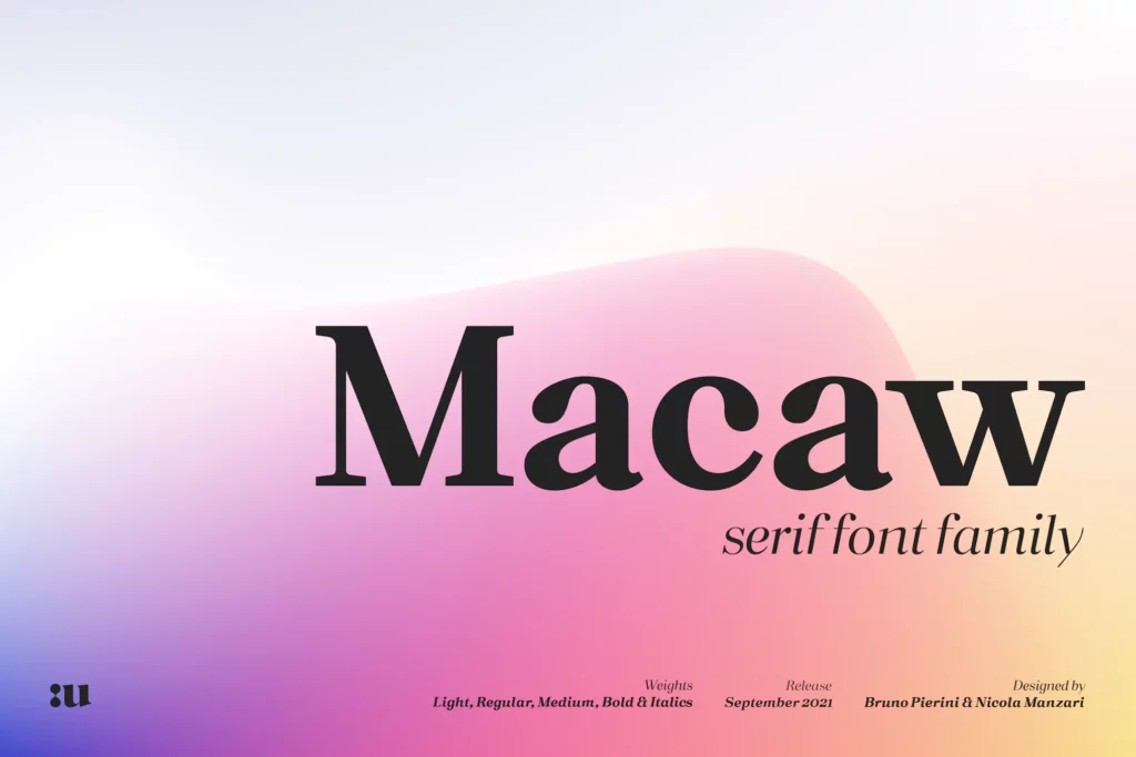 Macaw - Serif Typeface