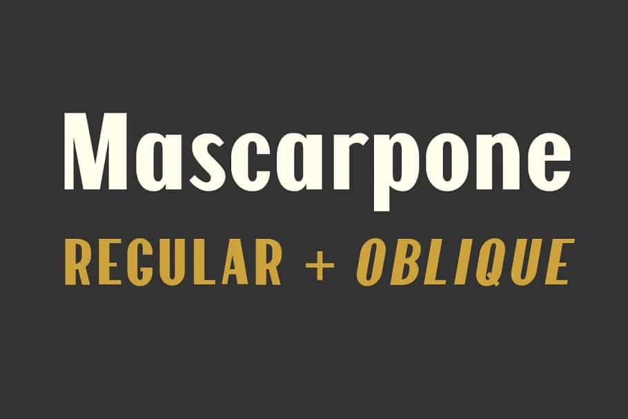 Mascarpone Typeface