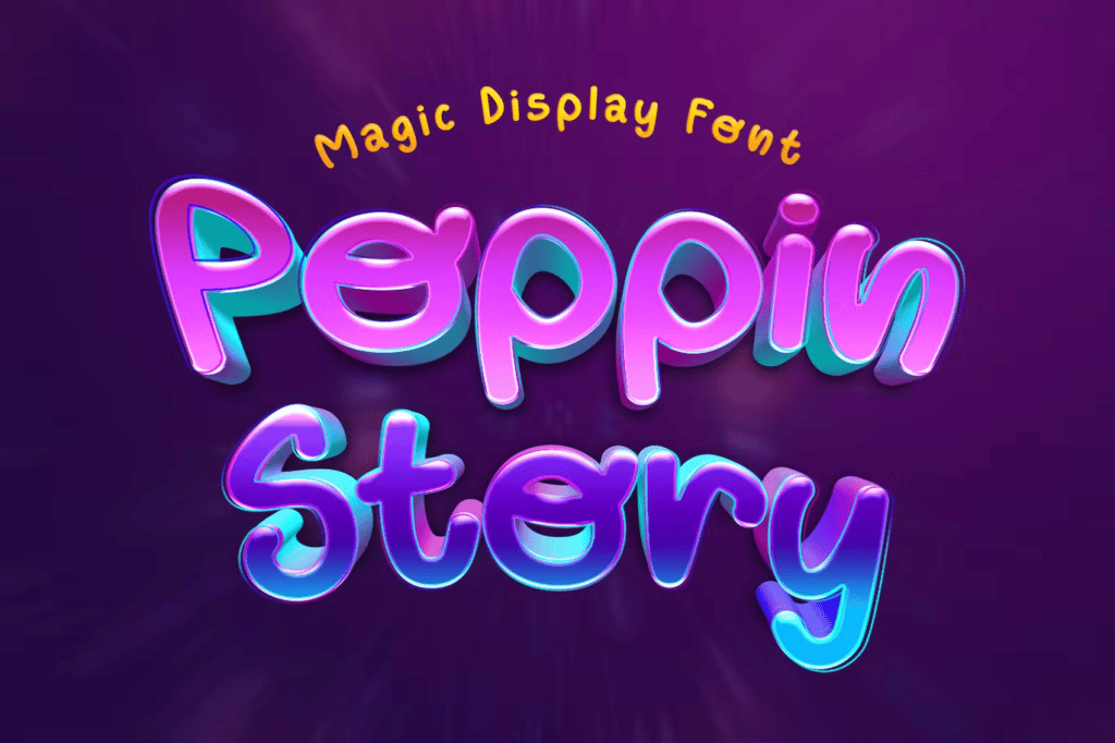 Poppin Story - Magical Display Font